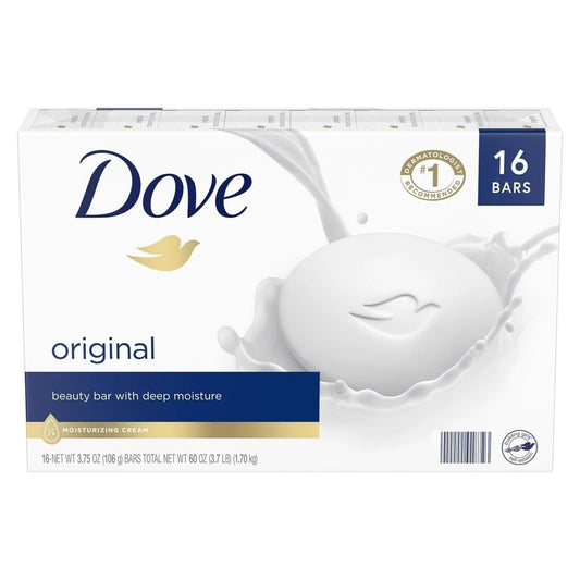 Dove Beauty Bar, White 4oz, 8 Bar, Twin Pack