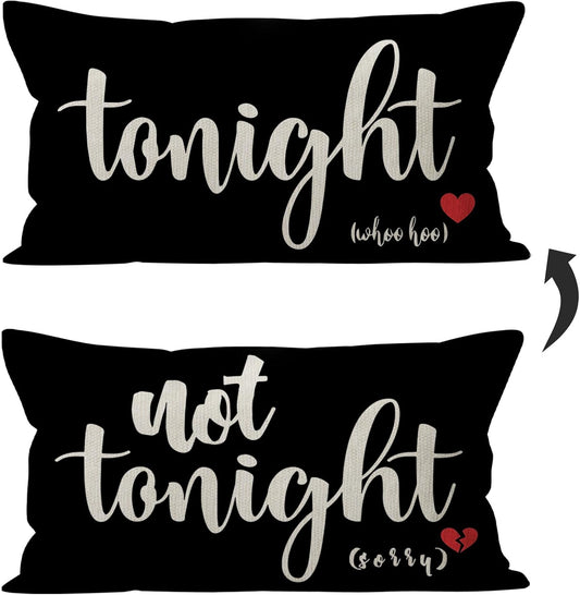 Mancheng-zi Bridal Gift,12x20 Pillow Cover,Bridal Shower Gifts,Funny Couples Reversible Linen Pillow Cover, Bachelorette Party Gifts,Bridal Gifts for Bride,Wedding Gifts for Bride(Black)