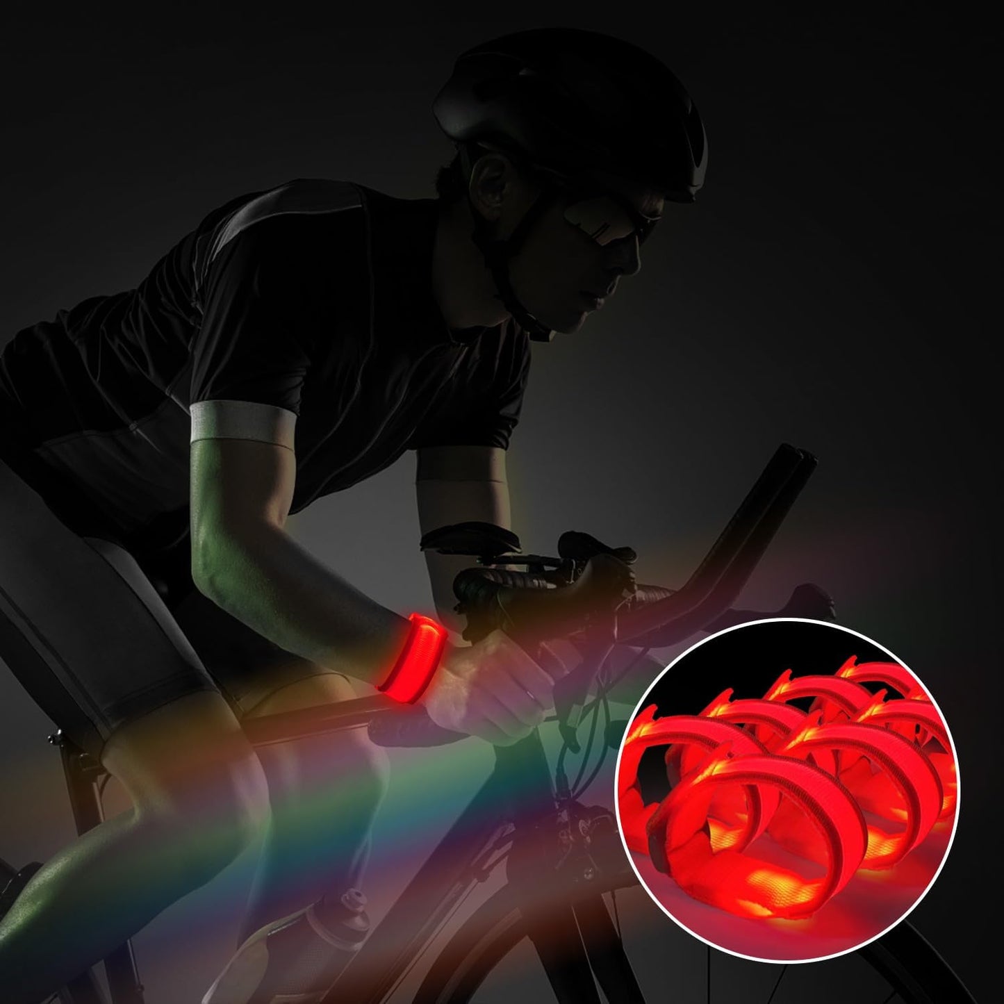 M.best 8pcs LED Light Up Bracelets Glow Flashing Wristbands Glow in The Dark Party Supplies for Wedding, Raves, Concert, Camping,Sporting Events, Party