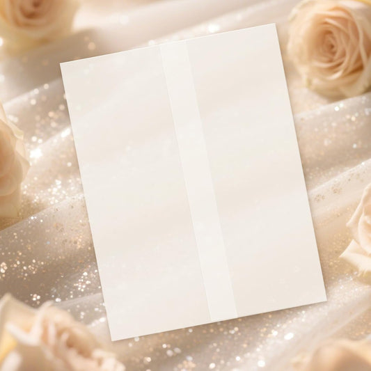 120 Pack Pre-Folded Vellum Jackets for 4.25x5.5 Invitations, Translucent Vellum Paper 4.25x5.5 Jackets, 100GSM Wedding Invitations Wraps, Envelope Liners for Birthdays, Baby Showers