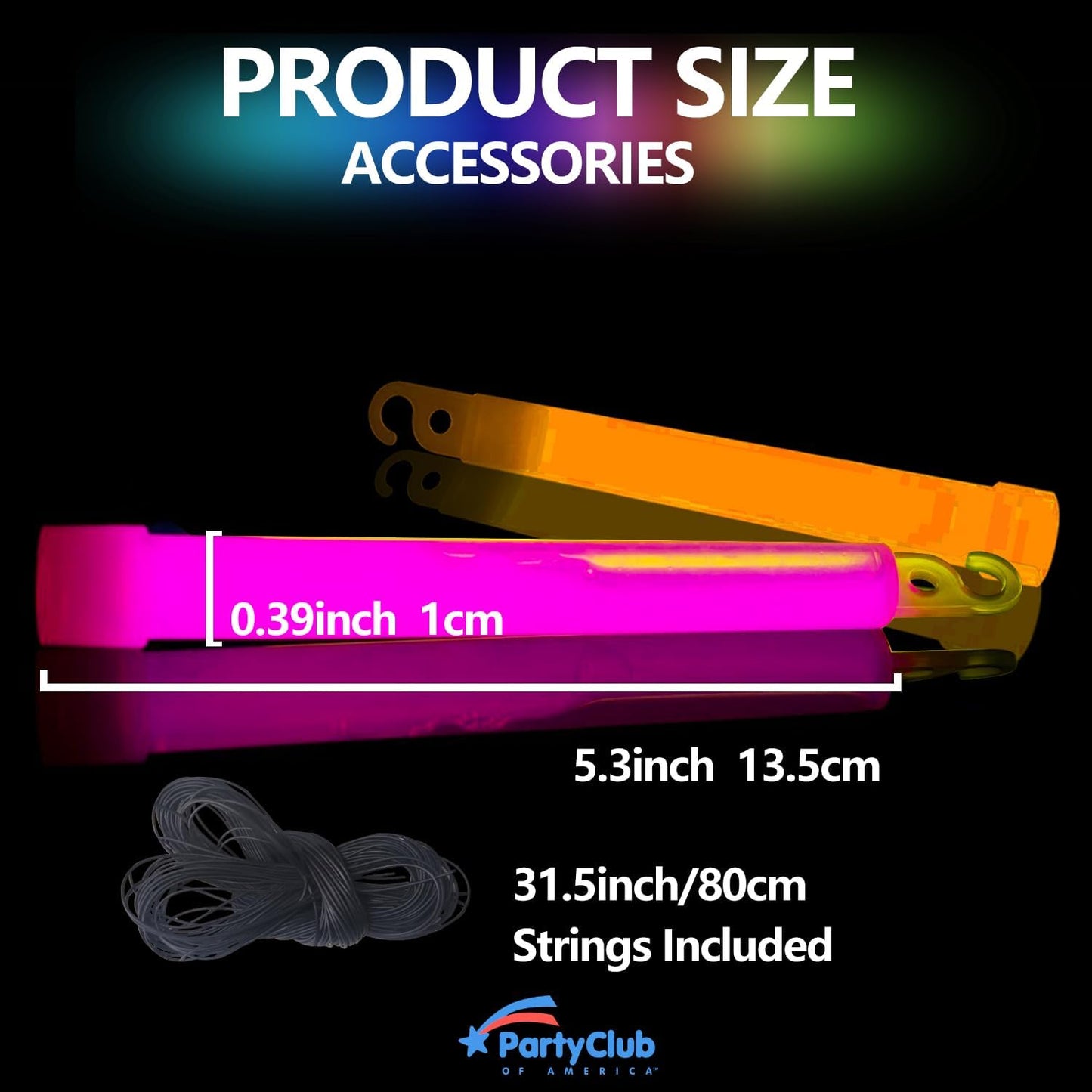 Premium Glow Fever Bulk Ultra Bright Multi Color Glow Sticks Emergency Light Sticks for Camping Accessories Parties Hurricane Supplies Earthquake Survival Kit and More