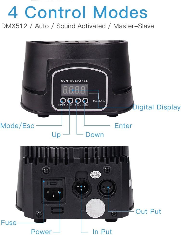 BETOPPER DJ Lights Moving Head,RGBW Mini Stage Lights Moving Head, DMX DJ Disco Lights Sound Activated, Mini Moving Heads Wash Light for Christmas, Parties, Club, Concert, Wedding, Disco Events, 7x8W