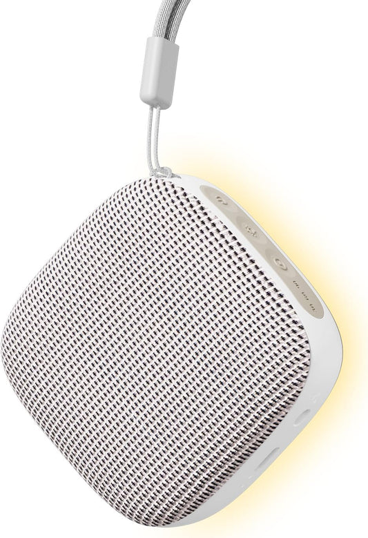 Portable Sound Machine for Travel, White Noise Sound Machine for Sleeping, 52-Hour Lasting Mini Noise Machine with 21 Quality Non-looping Sounds, Headphone Jack, Memory, Timer for Adults,Hotel (Khaki)