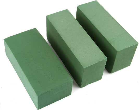 KIMOBER Wet Floral Foam Bricks,Green Foam Blocks for Flower Arrangement, Wedding,Party Decoration, Pack of 3