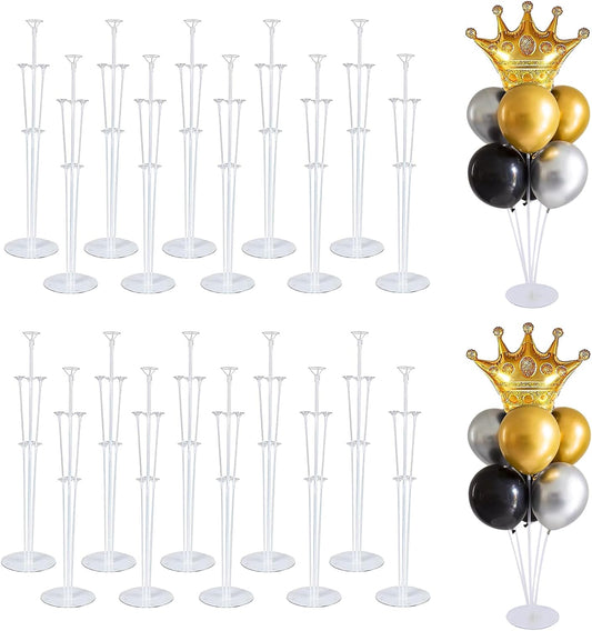 20 Set Balloon Stand Kit - Balloon Sticks With Base for Table Balloon Centerpiece Decorations for Birthday Graduation Gender Reveal Baby Shower Party Decorations