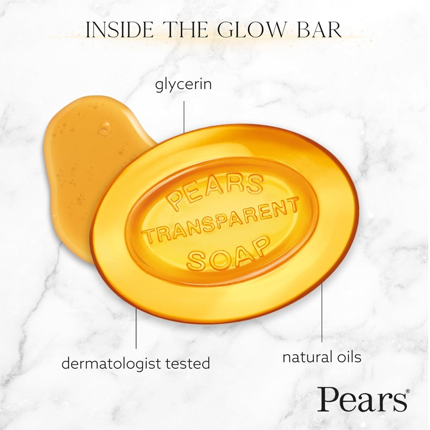 Pears Glycerin Soap Variety 3-Pack – Transparent Amber, Blue & Green Bars for Soft, Glowing Skin, 3.53 Oz Ea