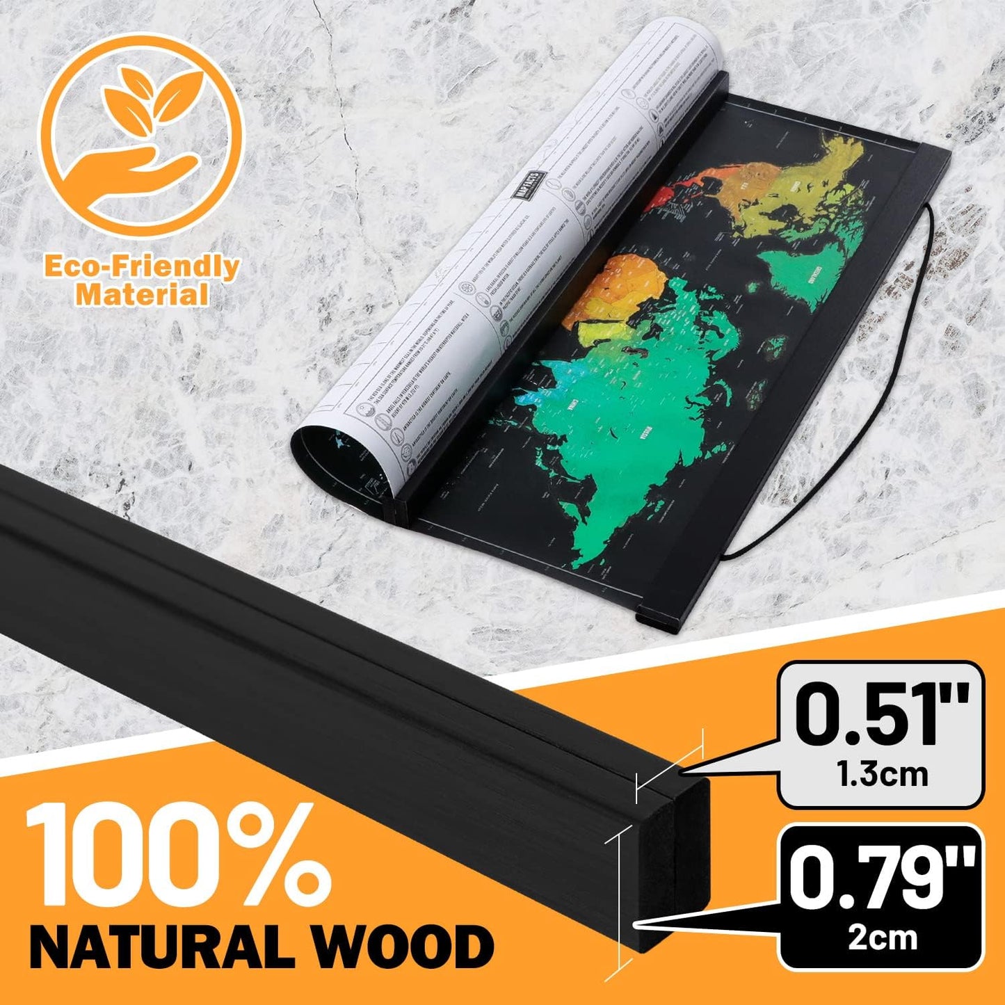 9x12 9x24 9x13 Poster Frame, Magnetic Light Wood Frame Hanger for Photo Picutre Canvas Artwork Art Print Wall Hanging (1 Pack, 9", Black)