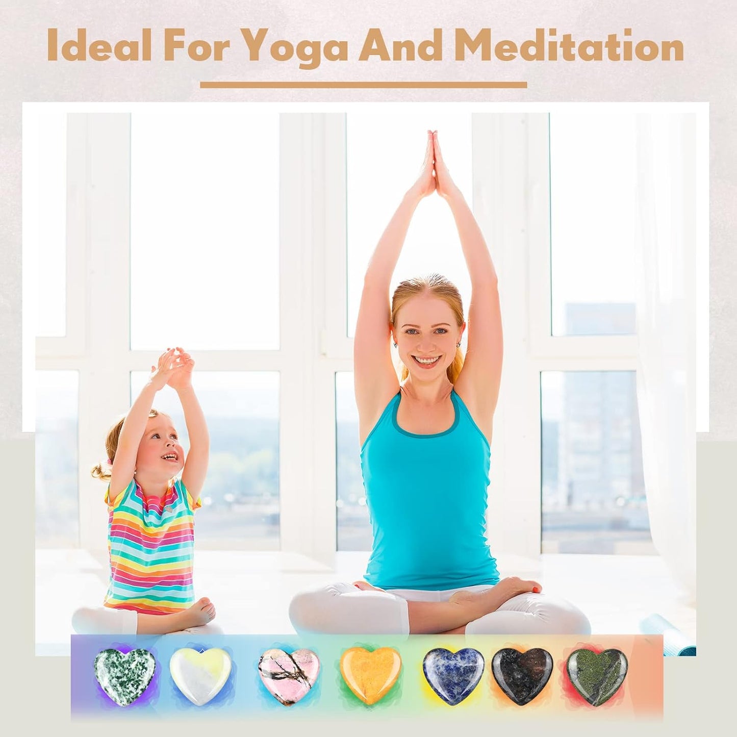 Nuenen 30 Pcs Heart Shape Crystals Bulk 1.2 Inch Gemstone Heart Stones Worry Stone Rocks Quartz Love Pocket Palm Bulk for Mother's Day Gifts Stress Relief Gift (Vintage Color)