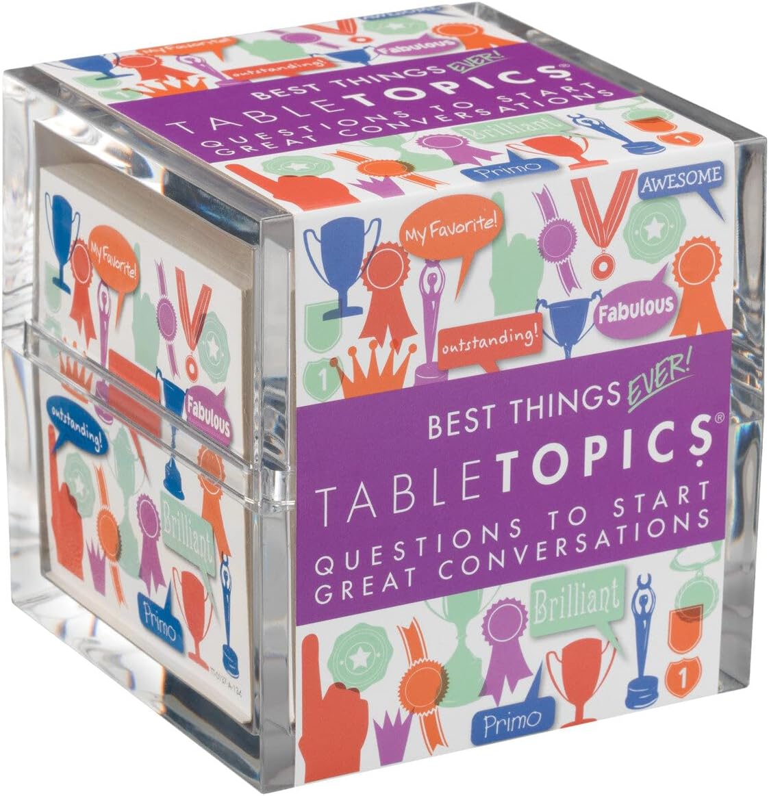 TableTopics Best Things Ever Question Card Game - 135 Fun Conversation Starter Cards, Use as Ice Breakers, Getting to Know You, or Discover More About Friends & Family, Share Your Favorites