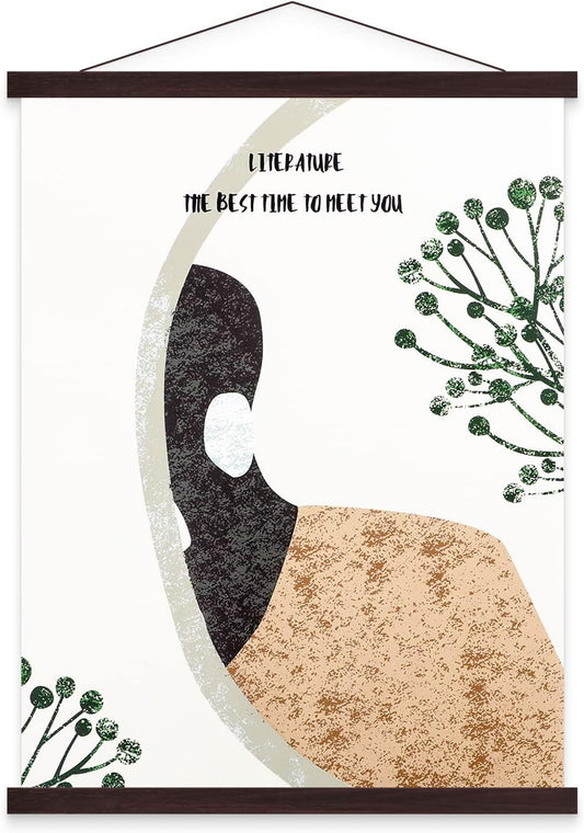 30x20 30x40 30x30 Poster Frame, Magnetic Light Wood Wooden Frame Hanger for Photo Picutre Canvas Artwork Art Print Wall Hanging (1 Pack, 30", Walnut)