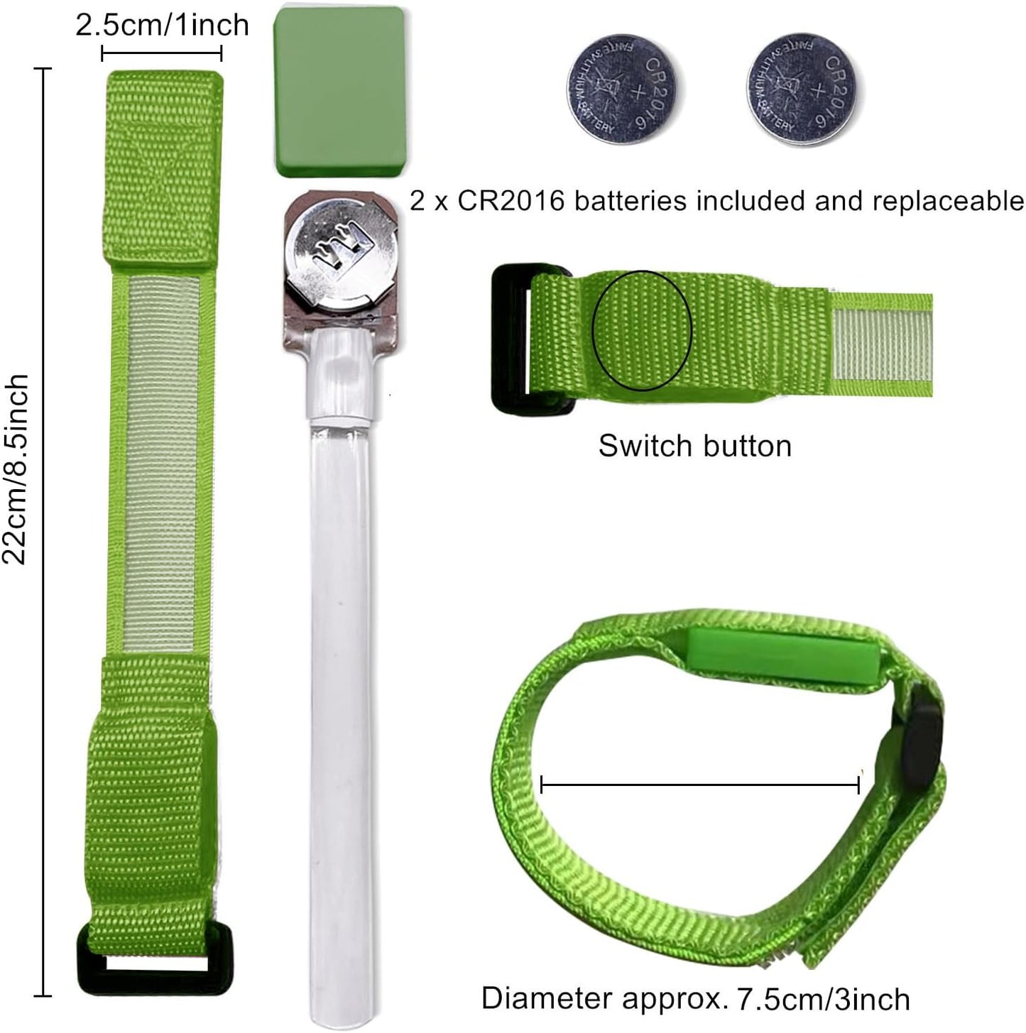 M.best 8pcs LED Light Up Bracelets Glow Flashing Wristbands Glow in The Dark Party Supplies for Wedding, Raves, Concert, Camping,Sporting Events, Party