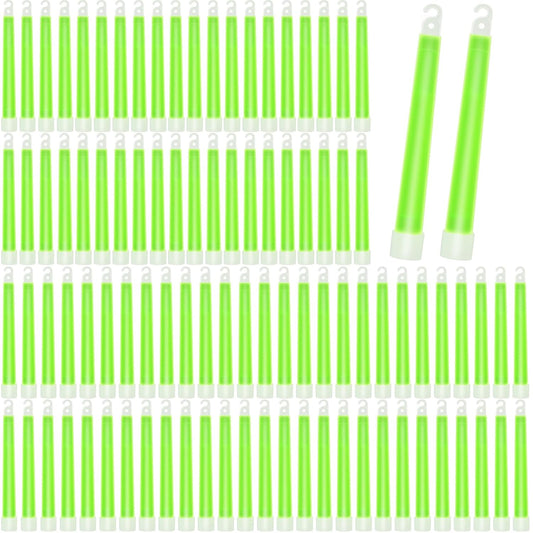 Sotiff 96 Pcs Bright 6 Inch Large Glow Sticks Bulk Emergency Glow in The Dark Sticks with 12 Hour Duration for Camping Hiking Outdoor Parties Activities Survival Storms Blackouts (Green)