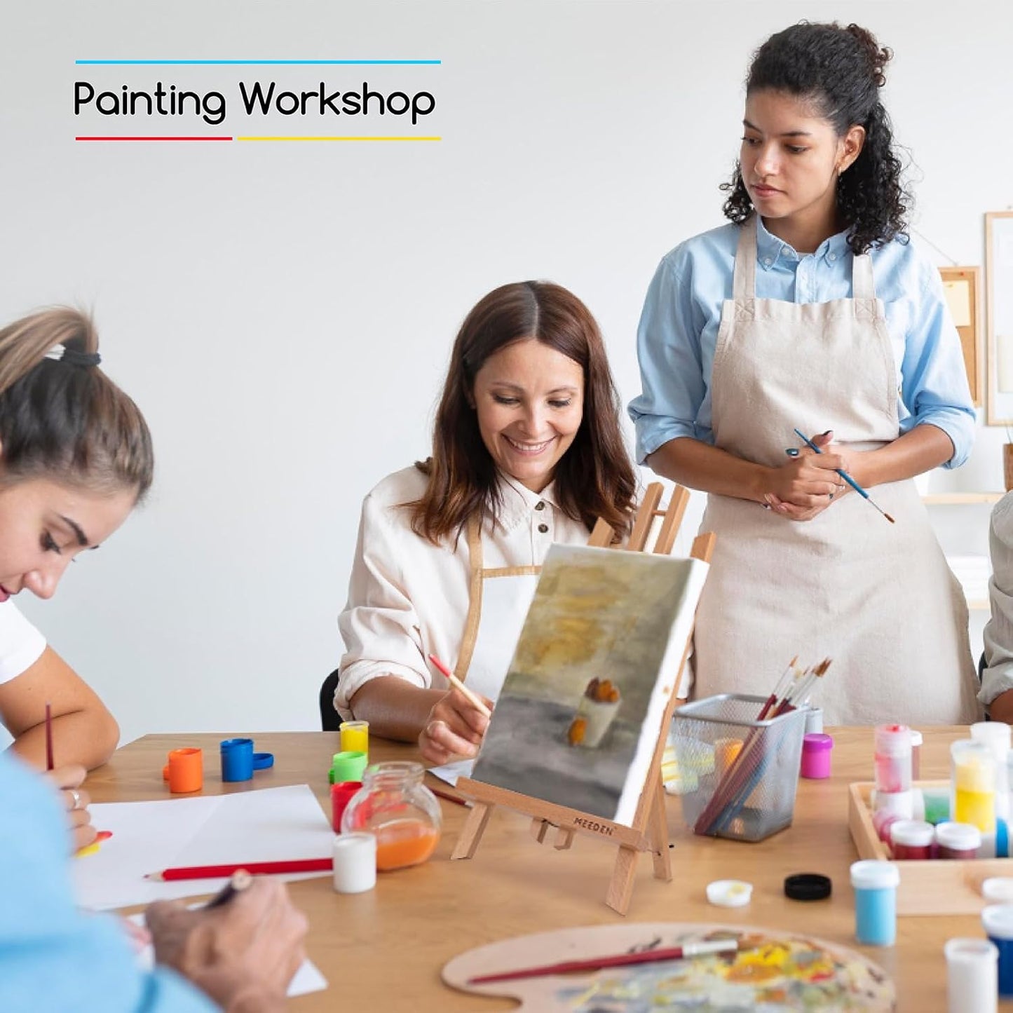 MEEDEN Tabletop Easel Stand for Display: 20" x 12 Pack Pine Wood Table Top Wooden Easel Stand for Sign - Black Mini Painting Easels for Picture Party Classroom