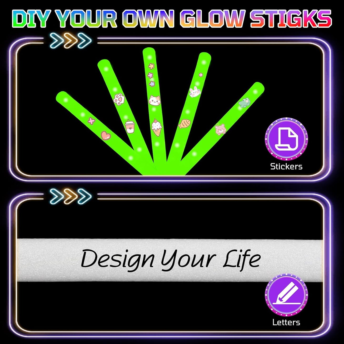 Foam Glow Sticks Bulk, 30 PCS Green Light Up Foam Sticks 3 Modes, Glow Party Supplies for Wedding,Raves, Carnival, Concert, 4th of July, Halloween, Christmas, New Year