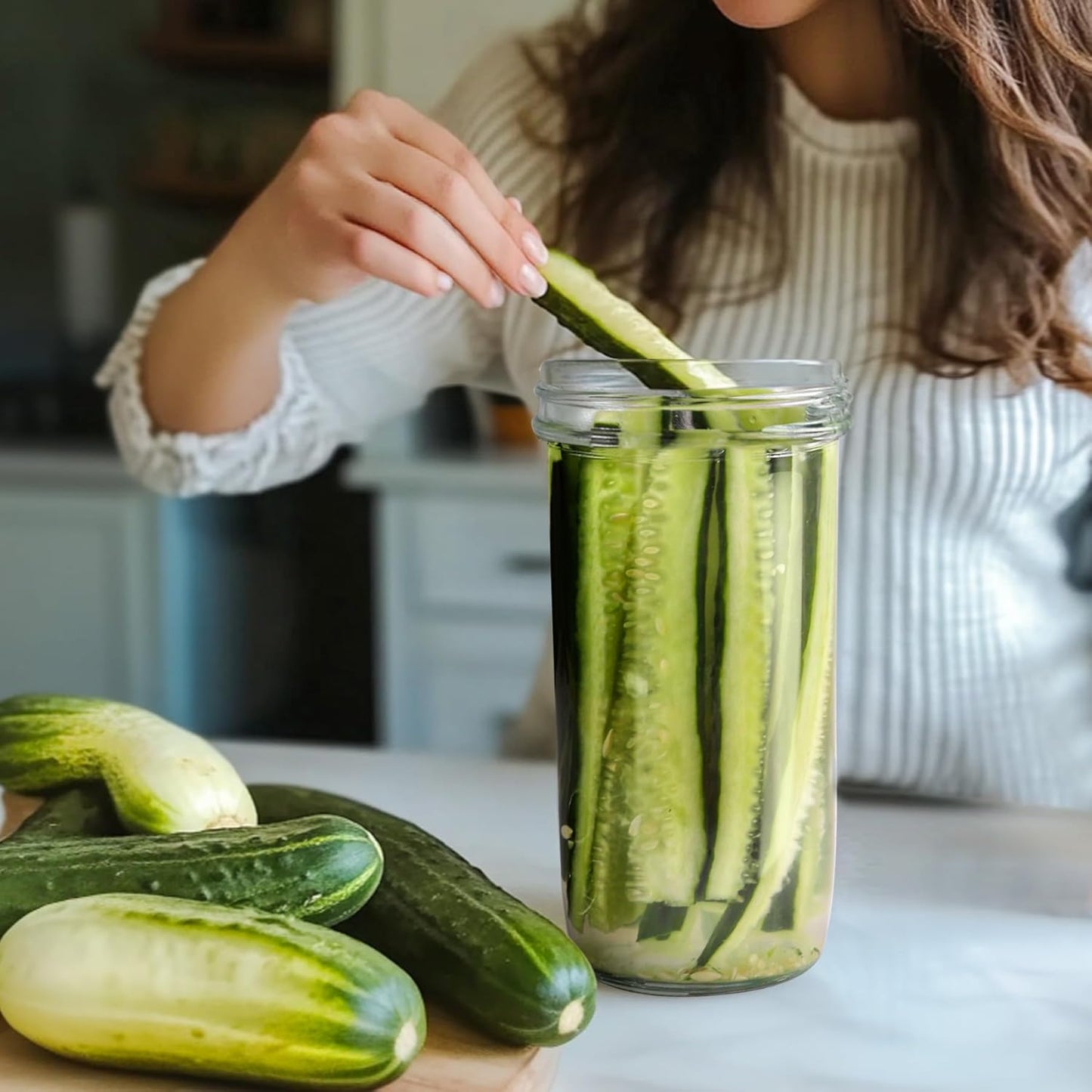 ComSaf 24 oz Mason Jars Wide Mouth 6 Pcs, Large Canning Jars with Seal Bands, 24 oz Glass jar with Lid for Jam, Sauce, Juice, Coffee, Pickling, Fruit, Dessert, Kitchen Storage, Vanilla Extract