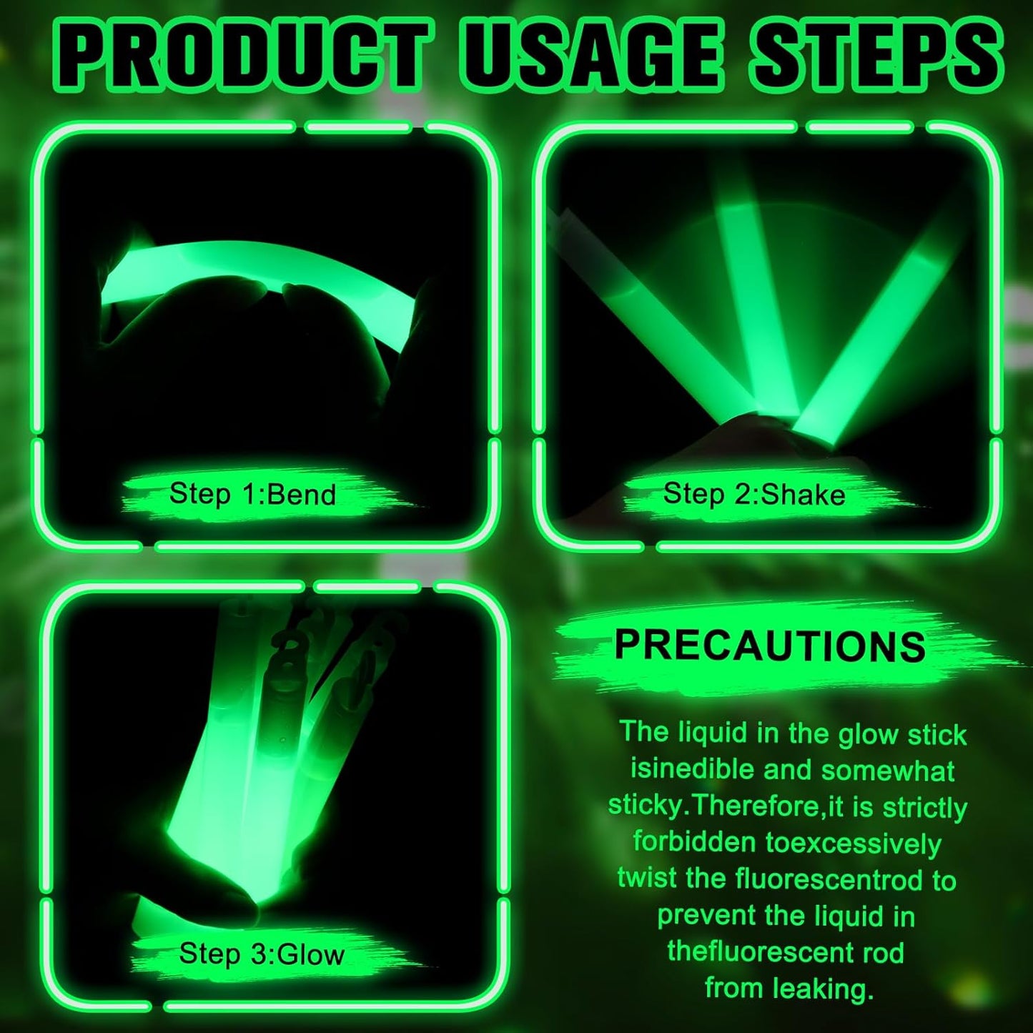 Sotiff 200 Pcs Bright 6 Inch Large Glow Sticks Bulk Emergency Glow in The Dark Sticks with 12 Hour Duration for Camping Hiking Outdoor Parties Activities Survival Storms Blackouts (Green)