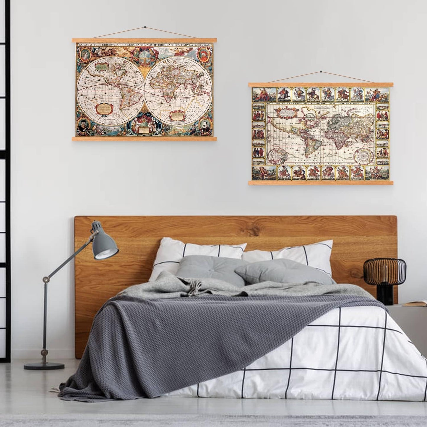 35x23 35x24 35x25 Poster Frame, Magnetic Light Wood Wooden Frame Hanger for Photo Picutre Canvas Artwork Art Print Wall Hanging (1 Pack, 35", Teak Color)