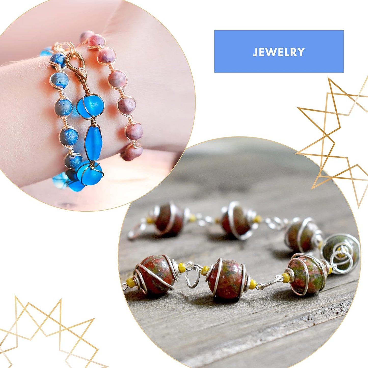 Beadalon ColourCraft Wire, 26 Gauge, Gold Color Silver Plated, 34 yd Spool