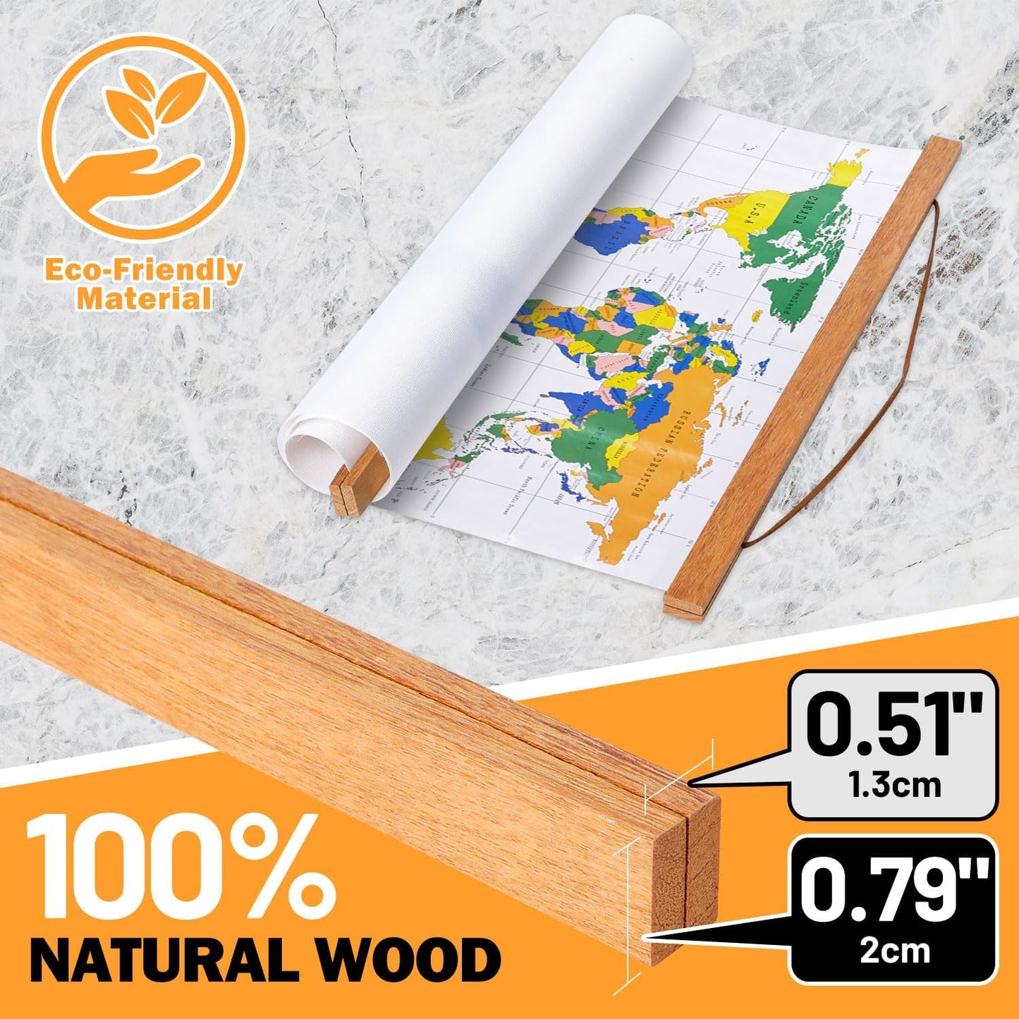 40x27 40x30 40x20 Poster Frame, Magnetic Light Wood Wooden Frame Hanger for Photo Picutre Canvas Artwork Art Print Wall Hanging (1 Pack, 40", Teak Color)