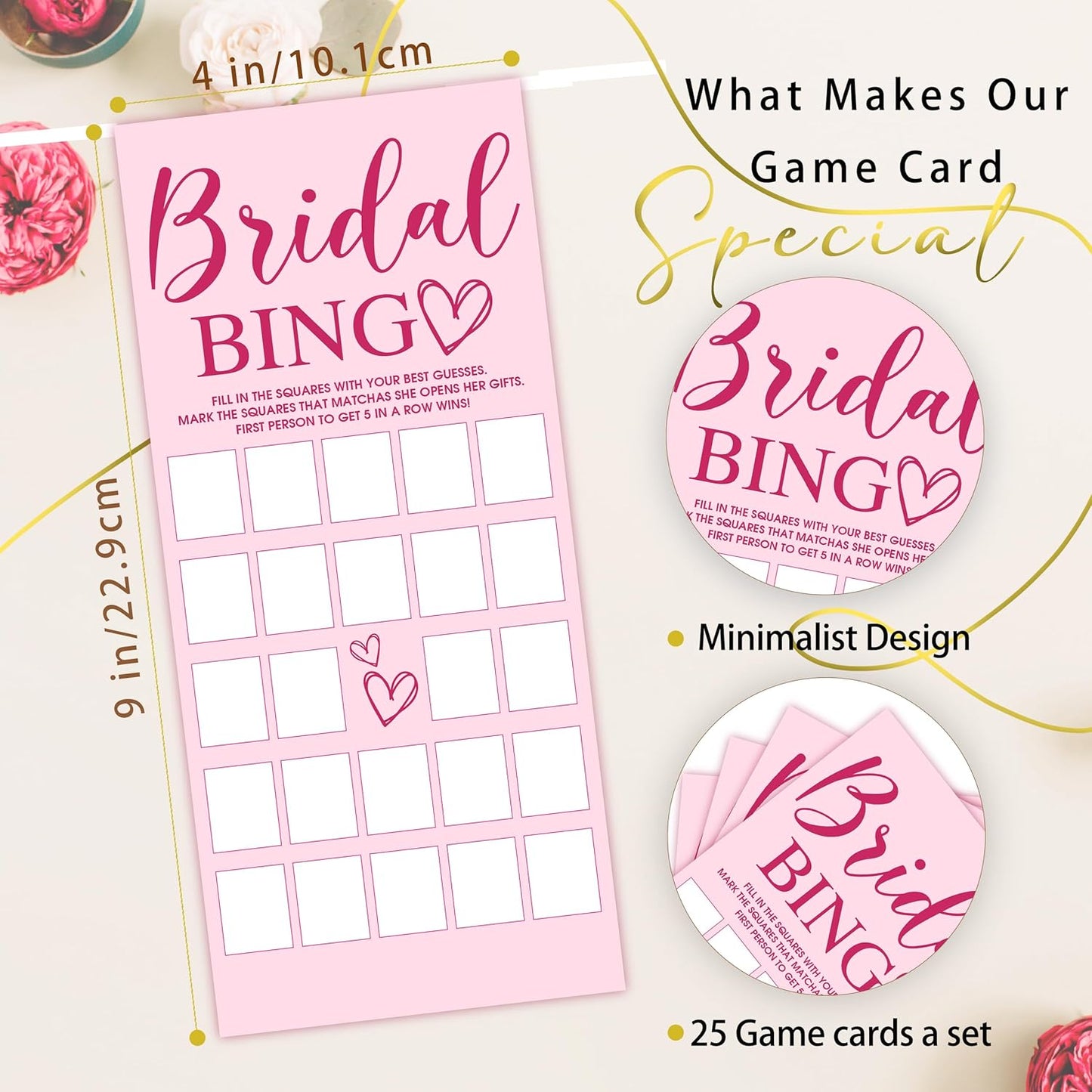 Wedding Party Games, Find The Guest Bingo Cards, 25 Pink Bridal Shower Games for Wedding Reception, Bachelorette, Engagement Party, Minimalist Guest Interaction Activity Cards-A08